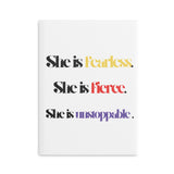 “She is…” Hardcover Notebook