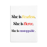 “She is…” Hardcover Notebook