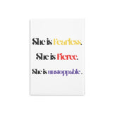 “She is…” Hardcover Notebook