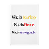 “She is…” Hardcover Notebook