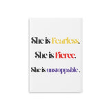 “She is…” Hardcover Notebook